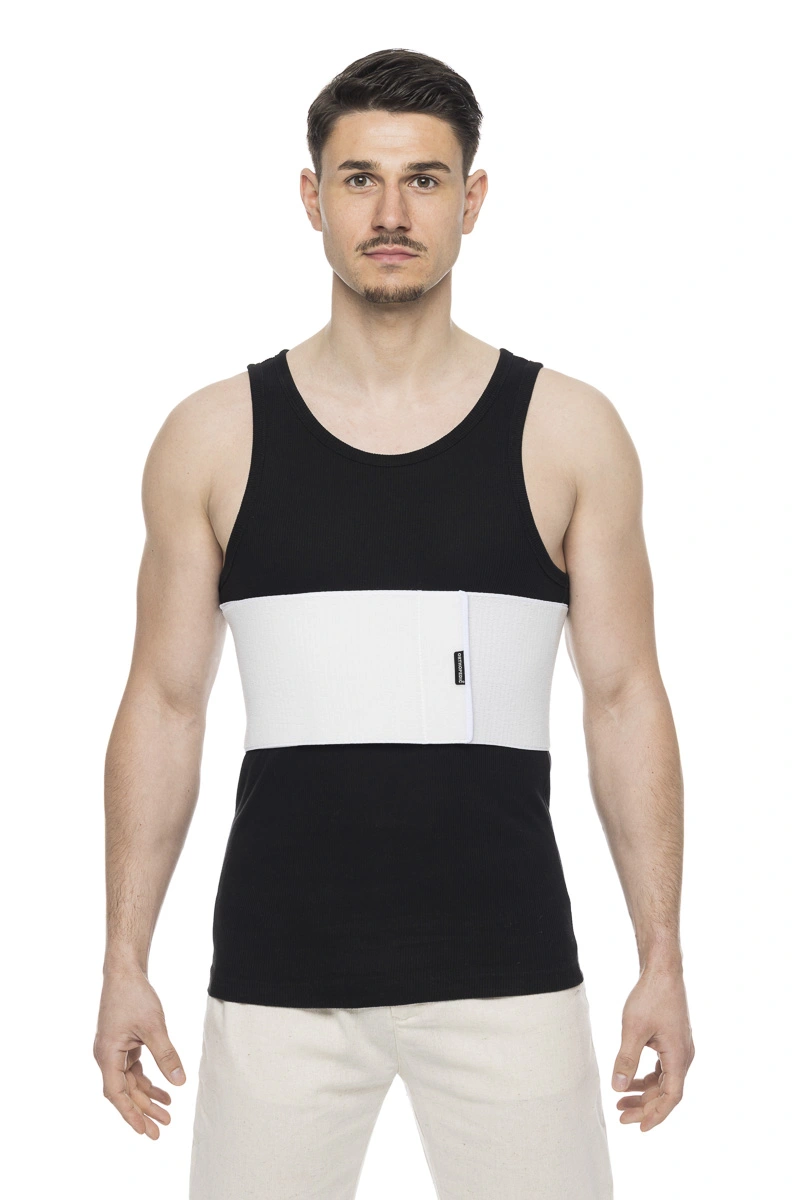 Ceinture pour côtes Homme portée, vue de face